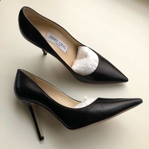 Jimmy Choo Black Leather Pumps 36